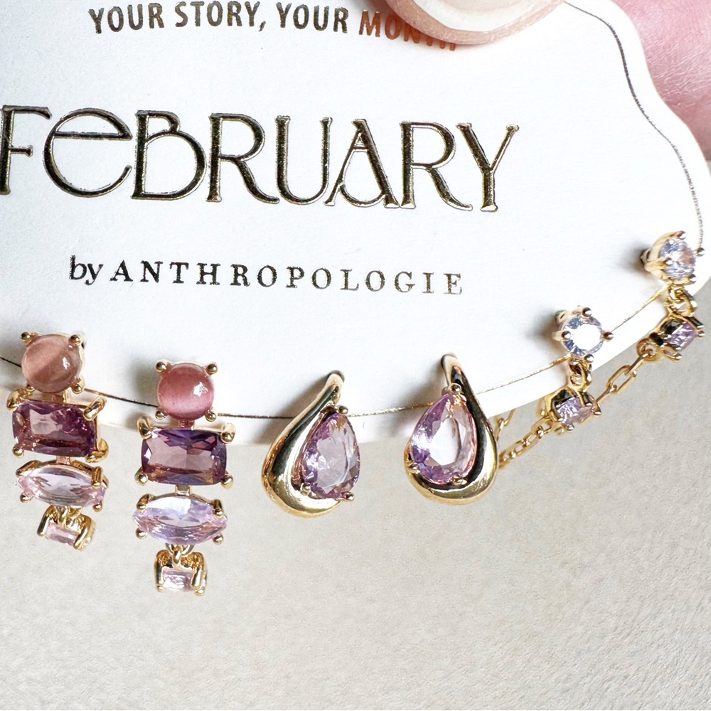 Anthropologie February Earring Set, 4 Pairs - Picture 8 of 15